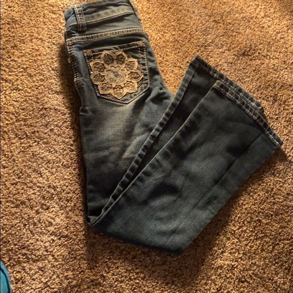 Cute little girl pants boot cut